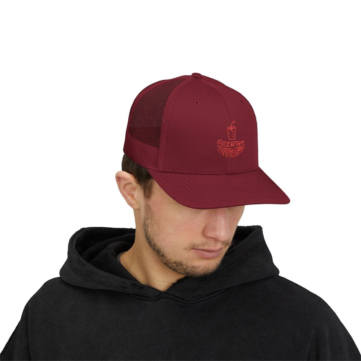 Trucker hat worn — Straws merch