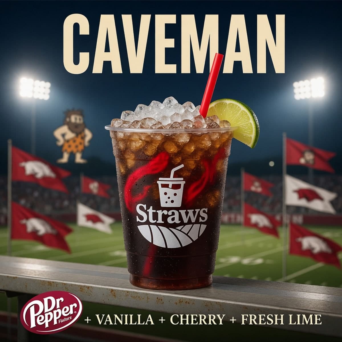 Caveman at Straws Soda in Batesville, AR