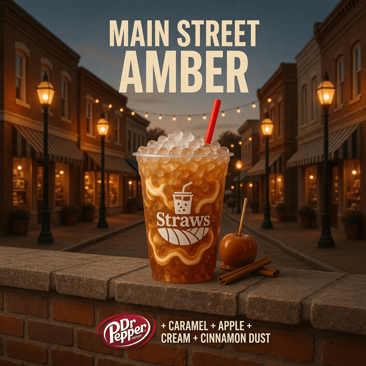 Main Street Amber limited-time drink at Straws Soda in Batesville, AR