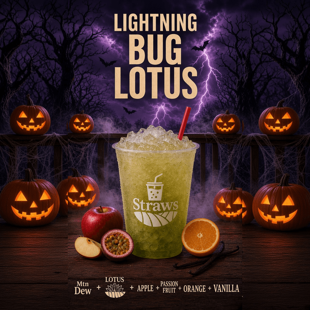 Lightning Bug Lotus from Straws